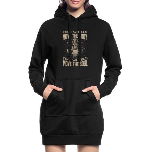 Four wheels move the body two wheels move the soul - Hoodie-Kleid
