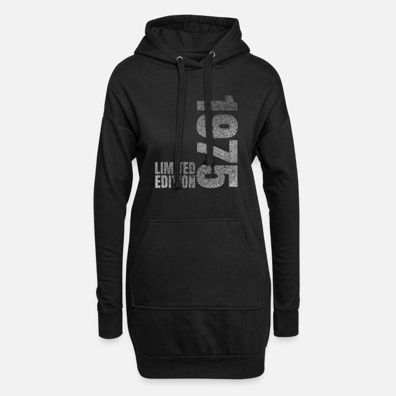 1975 Limited Edition Geschenk - Hoodie-Kleid - Schwarz