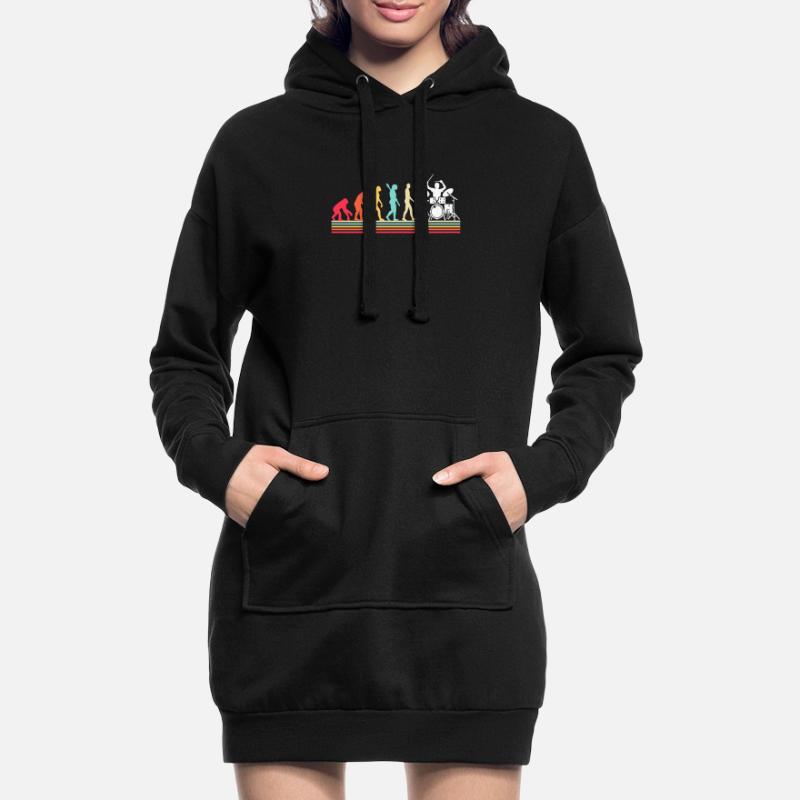 Drummer Evolution Drums Hoodie Dress