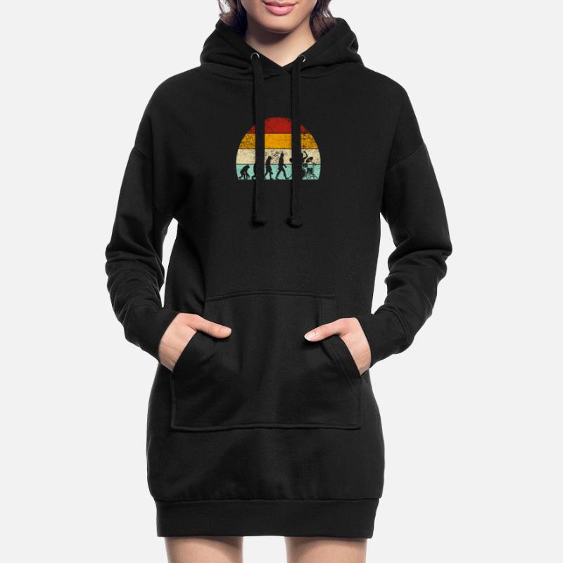 Drums Evolution Drummer Drummer Hoodie Dress