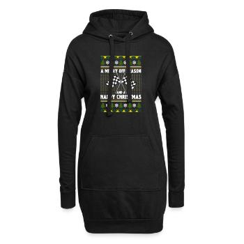 Bonne basse saison et joyeux Noël drôle - Sweat-shirt à capuche long Femme - noir - Devant