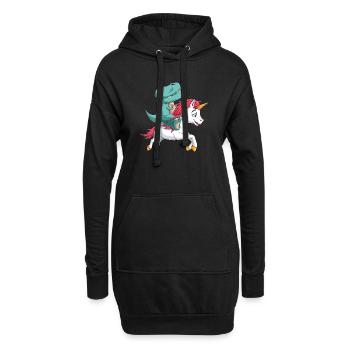 Bébé T Rex Licorne Dinosaure Mignon Garçon Cadeau - Sweat-shirt à capuche long Femme - noir - Devant