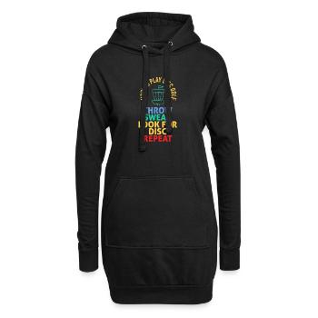 Comment jouer au Disc Golf - Sweat-shirt à capuche long Femme - noir - Devant