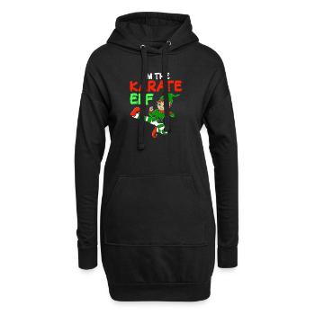 Je suis l’elfe de karaté correspondant à la famille Noël - Sweat-shirt à capuche long Femme - noir - Devant