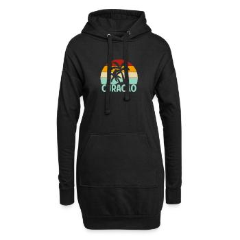 Curaçao - Sweat-shirt à capuche long Femme - noir - Devant