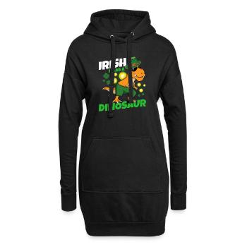 Irlandais J’étais un dinosaure Dino St Patricks Day Toddle - Sweat-shirt à capuche long Femme - noir - Devant