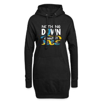 Down Syndrom Tag Spruch Chromosom Geschenkidee - Hoodie-Kleid - Schwarz - Vorne