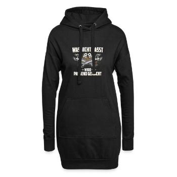 Was nicht passt wird passend gemacht - Hoodie-Kleid - Schwarz - Vorne