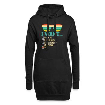 Je veux me libérer pour faire du vélo - Sweat-shirt à capuche long Femme - noir - Devant