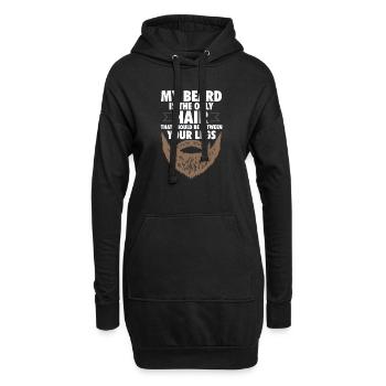Ma barbe est le seul cheveu qui devrait être entre - Sweat-shirt à capuche long Femme - noir - Devant