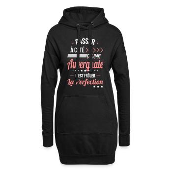 Auvergnate - Frôler la perfection - Auvergne - Sweat-shirt à capuche long Femme - noir - Devant