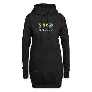 Marokko Reise Urlaub Reisen Sommer Sonne Souvenir - Hoodie-Kleid - Schwarz - Vorne