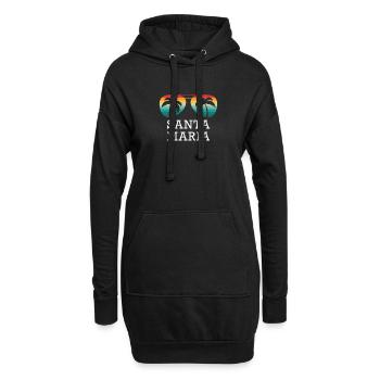 Santa Maria Voyage Vacances Été Soleil Souvenir - Sweat-shirt à capuche long Femme - noir - Devant
