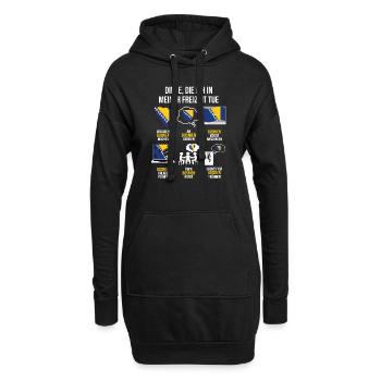 Bosnien Spruch | Lustiger Freizeit Spruch Bosnia - Hoodie-Kleid - Schwarz - Vorne