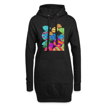 Bonbons - Sweat-shirt à capuche long Femme - noir - Devant