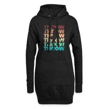 Track and Field Javelin Throwing Thrower - Hoodie-Kleid - Schwarz - Vorne