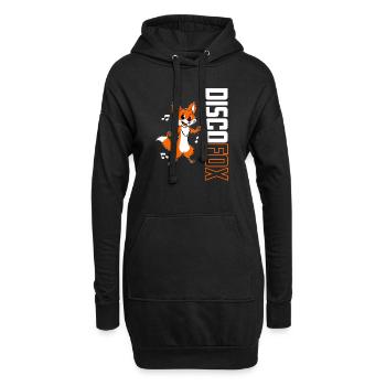 Disco Fuchs - Hoodie-Kleid - Schwarz - Vorne