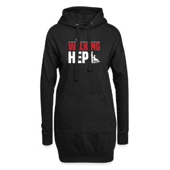 The Walking HEP Heilerziehungspflege Pflegekraft - Hoodie-Kleid - Schwarz - Vorne