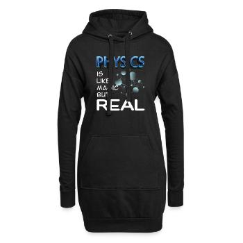 Physic is like magic but real - Hoodie-Kleid - Schwarz - Vorne