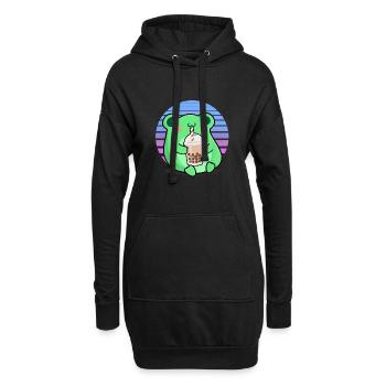 Frosch Bubbe Tee Lustiges Trinken Frosch Shake Humor - Hoodie-Kleid - Schwarz - Vorne