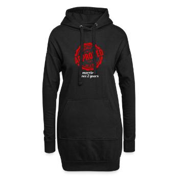 Testé 2 ans marié 2ème anniversaire de mariage - Sweat-shirt à capuche long Femme - noir - Devant
