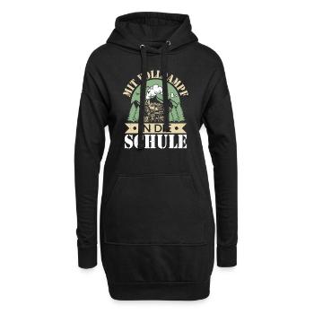 Einschulung - Hoodie-Kleid - Schwarz - Vorne