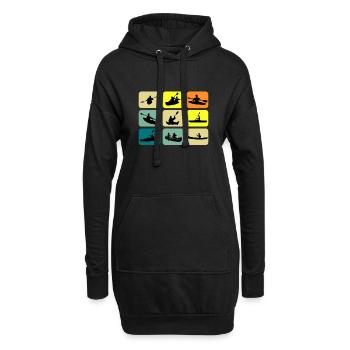 Canoe Gets Me Retro Paddle Together Canoe Paddle - Sweat-shirt à capuche long Femme - noir - Devant