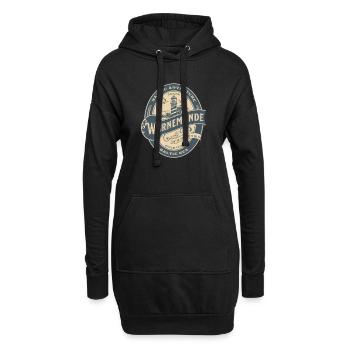 Warnemünde Leuchtturm Ostsee Koordinaten Tshirt - Hoodie-Kleid - Schwarz - Vorne