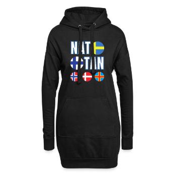 NATO I nimmt Finnland Schweden plus Norwegen Dänemark Island ein - Hoodie-Kleid - Schwarz - Vorne