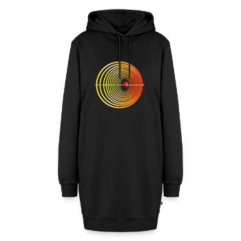 Physique de l’illustration de l’effet Doppler - Sweat-shirt à capuche long Femme - noir - Devant