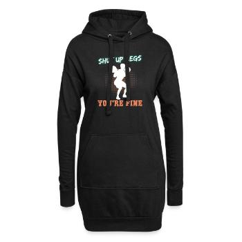 Shut Up Legs You're Fine Weightlifting Sportsman - Hoodie-Kleid - Schwarz - Vorne