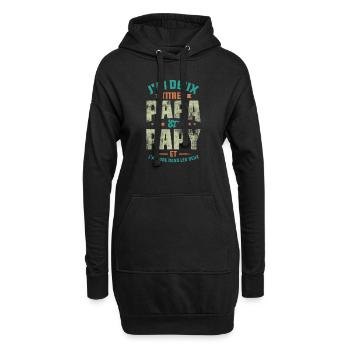 J'ai Deux Titres Papa Et Papy - Sweat-shirt à capuche long Femme - noir - Devant