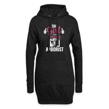 This Girl Loves Her Arborist Lumberjack Woodworke - Hoodie-Kleid - Schwarz - Vorne