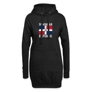 Visite souvenir du drapeau de la République dominicaine - Sweat-shirt à capuche long Femme - noir - Devant