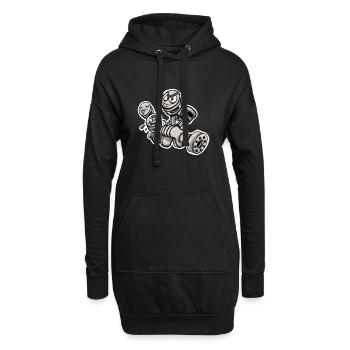 Mécanicien de voiture à pistons de moteur de travail - Sweat-shirt à capuche long Femme - noir - Devant