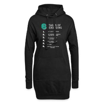 6 Stages of Debugging T-Shirt Bug Coding Computer - Hoodie-Kleid - Schwarz - Vorne