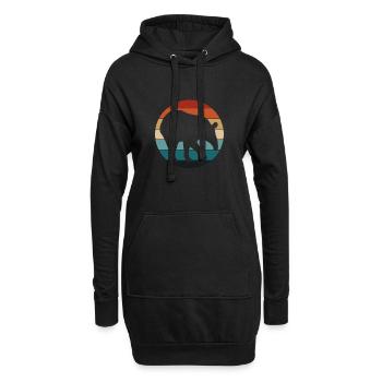 Tapir Schbrackentapir für Tierpfleger Zoowärter - Hoodie-Kleid - Schwarz - Vorne
