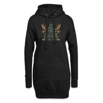 My Family Tree Has A Deer Stand In It Hunting Gift - Sweat-shirt à capuche long Femme - noir - Devant