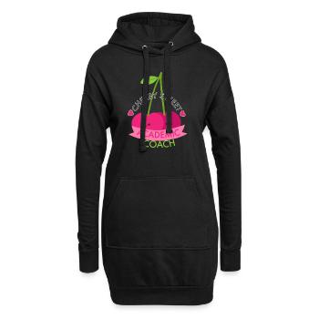 Cherry sweet coach académique mignon drôle jeux de mots blagues - Sweat-shirt à capuche long Femme - noir - Devant