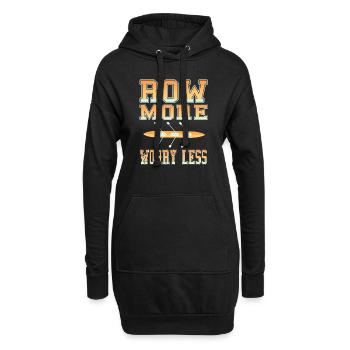 Row Plus Souci Moins Aviron T-Shirt Cadeau Cadeau - Sweat-shirt à capuche long Femme - noir - Devant