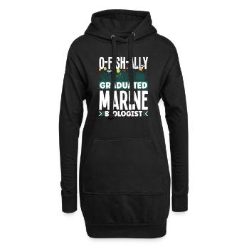 Marine Biology Marine Biologist Science Ofishally - Hoodie-Kleid - Schwarz - Vorne