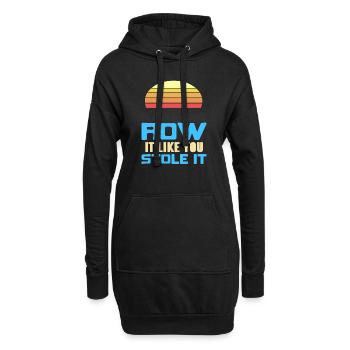 Retro Row It Like You Stole It Rowing T-Shirt - Sweat-shirt à capuche long Femme - noir - Devant