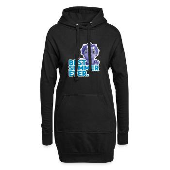cute dinosaur the best summer - Hoodie Dress - black - Front