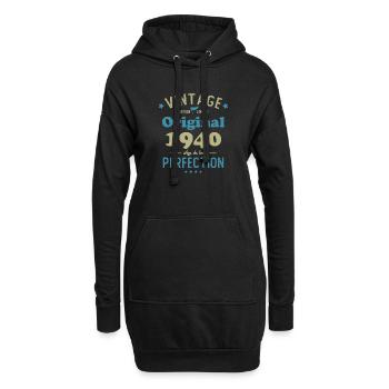 Cadeau D'anniversaire 1940 Rétro Vintage 1940 - Sweat-shirt à capuche long Femme - noir - Devant