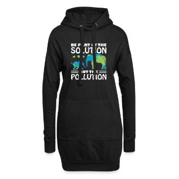 Erde Tag Elefant Spruch Umwelt Klima Geschenkidee - Hoodie-Kleid - Schwarz - Vorne
