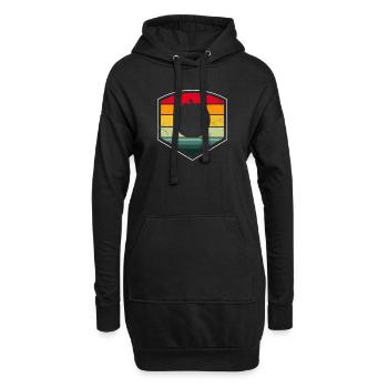 Apricot Fruit Lover Retro Veggie Diet Gift idea - Hoodie-Kleid - Schwarz - Vorne