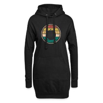 Apricot Fruit Lover Retro Veggie Diet Gift idea - Hoodie-Kleid - Schwarz - Vorne