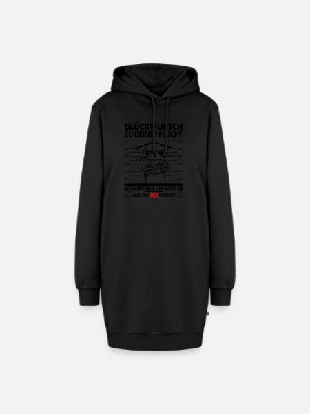 Glückwunsch zur Flucht Verräter - Jobwechsel - Hoodie-Kleid - Schwarz