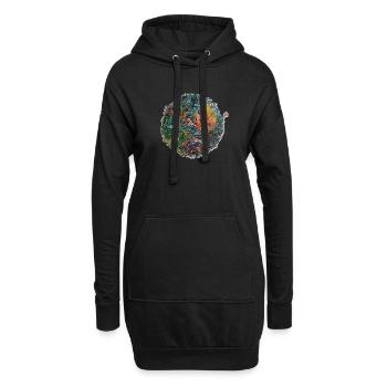 Save Planet Protect the Earth Warning Design - Hoodie-Kleid - Schwarz - Vorne