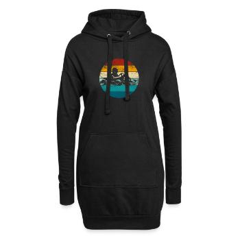Go Kart Fahrer - Kartfahrer Wettrennen - Hoodie-Kleid - Schwarz - Vorne
